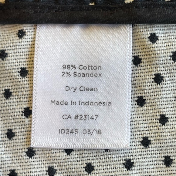 Talbots Chatham Ankle Pants Polka Dots | Side Zip Size: 2 | Color: Blue & White - Picture 8 of 12